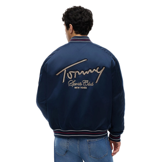 Tommy Hilfiger Ανδρικό μπουφάν Crest Patch Relaxed Satin Bomber Jacket